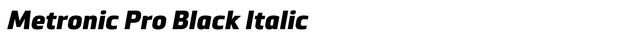Metronic Pro Black Italic image